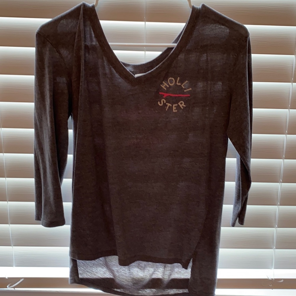 Grey Hollister Long Sleeved Tee